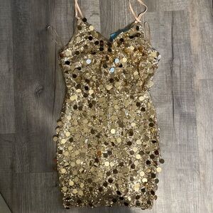 Gold Sequin Dress